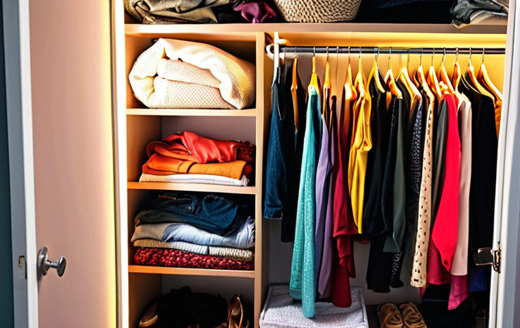 **Image Prompt:** A brightly lit, overflowing wardrobe/closet with a diverse collection of clothes in various styles and colors. Some clothes are spilling out. Hands are reaching in to sort through the items. Focus on creating a sense of abundance and perhaps a slightly overwhelming feeling of clutter, emphasizing the "before" scenario of decluttering. Style: Realistic, slightly warm lighting.